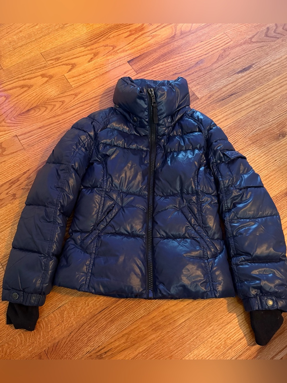 S13 NYC Midnight blue Goose Down Quilted Puffer Jacket Girls Size 10